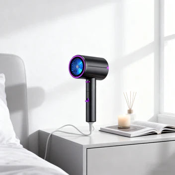 High-Power Ionic Hair Dryer – 2200W, Blue-Light Care