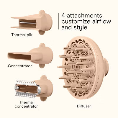 Ionic Ceramic Hair Dryer: Volumizing, 1875 Watt, Includes Concentrator, Diffuser