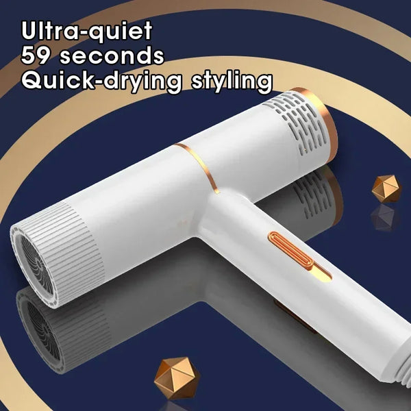 Professional Hair Dryer with Negative Ionic Technology, 1500W Strong Wind Salon Dryer with Hot Cold Air for Fast, Shiny