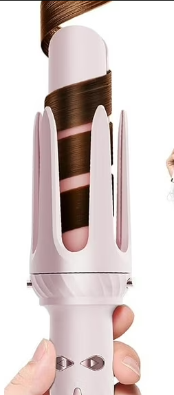 3-in-1 Curling Iron Set, Pink Blowout Waves, 1” & 1.25” Barrels with Straightener Brush for Everyday Curls & Loose Waves