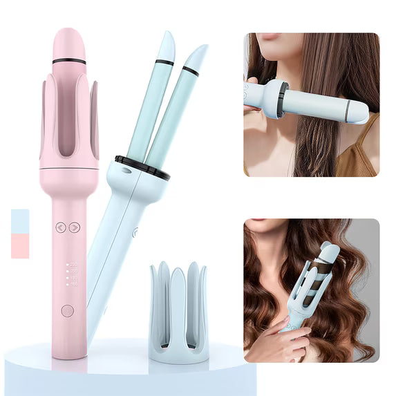 Automatic Hair Curler, Self-Rotating Curling Iron for Beginners | 2-in-1 Straightener & Curler